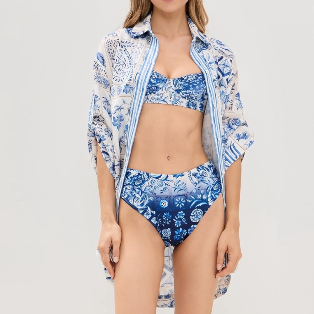 Agua Bendita Blue Paisley Bikini